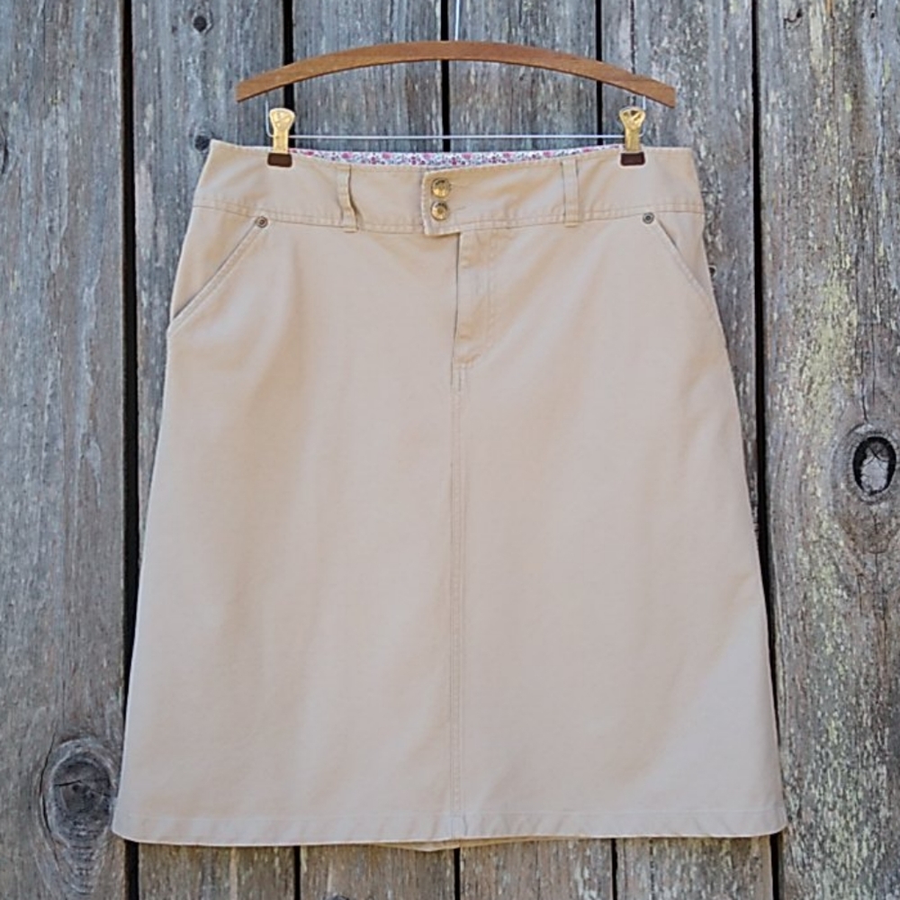 Crazy Horse by Liz Claiborne Khaki Skirt -16-